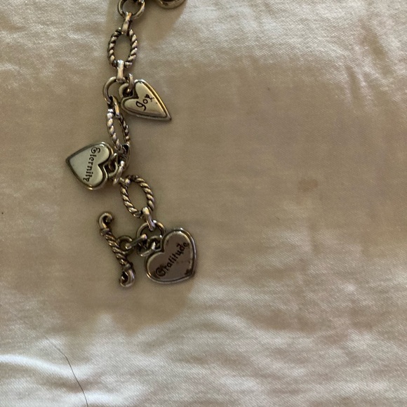 Brighton Bracelet with Heart Charms that have words of encouragement With Tin - Picture 5 of 7